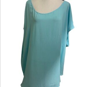 Torrid Womens light blue sleeveless cutout back pattern size 3X plus blouse